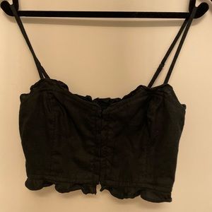 Aritzia Wilfred Black Crop Top - size XXS